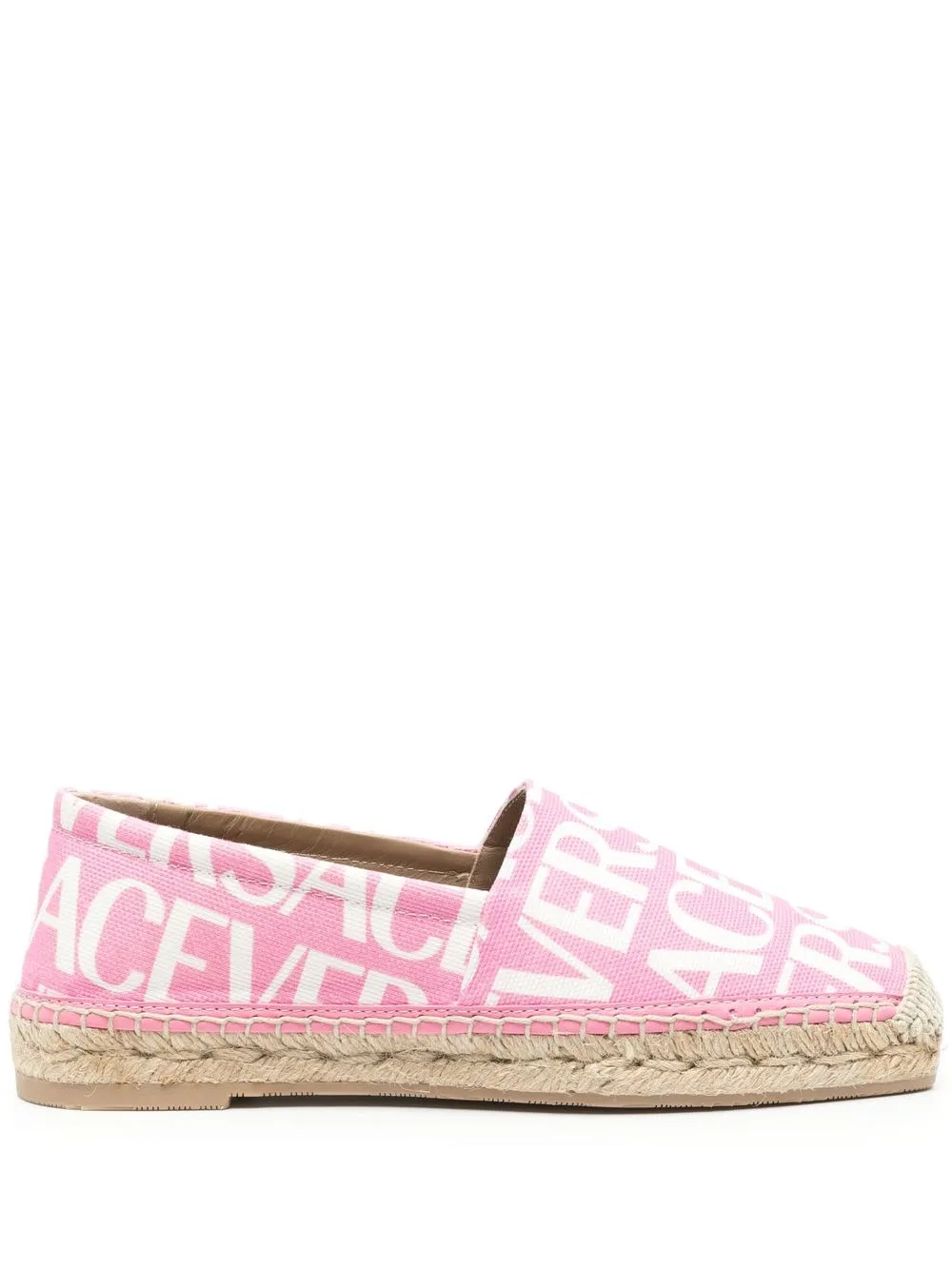 

Versace all-over logo-print espadrilles - Pink