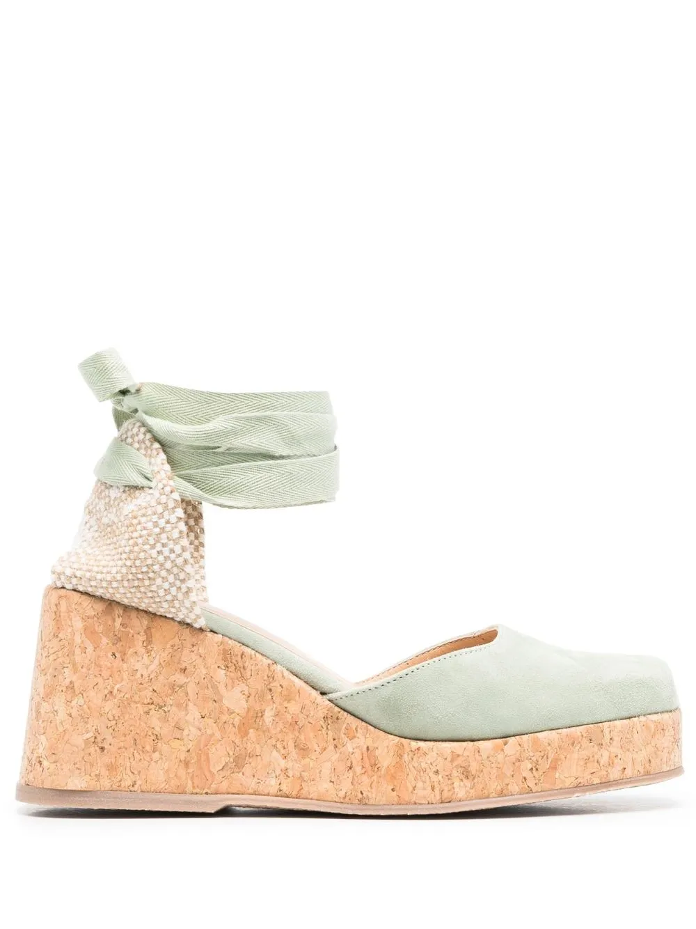 

Castañer Tina cork wedge espadrilles - Green