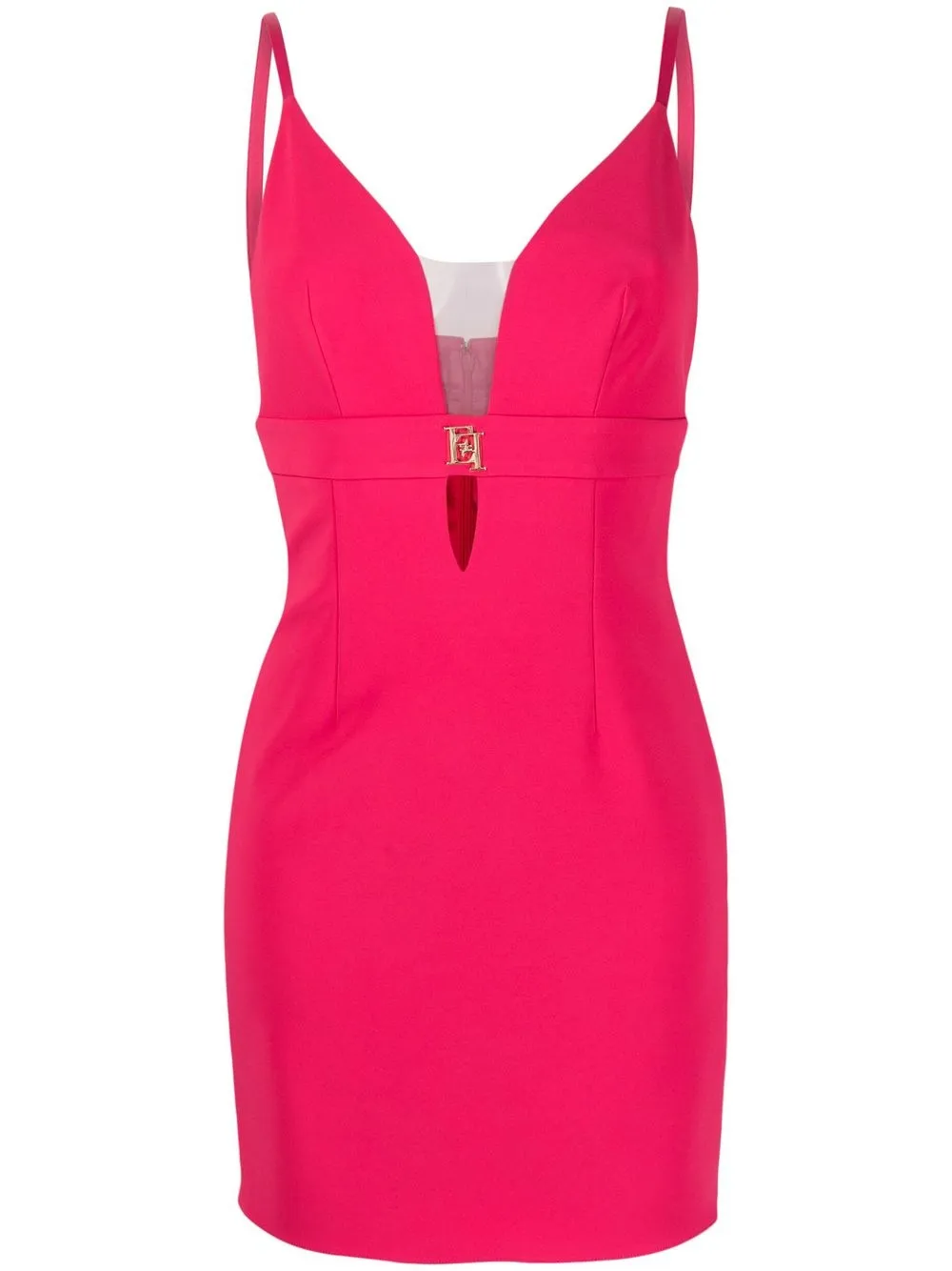 

Elisabetta Franchi plunge-neck sleeveless minidress - Pink