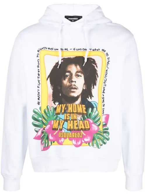 Hoodie en coton à slogan imprimé - DSQUARED2 - Modalova