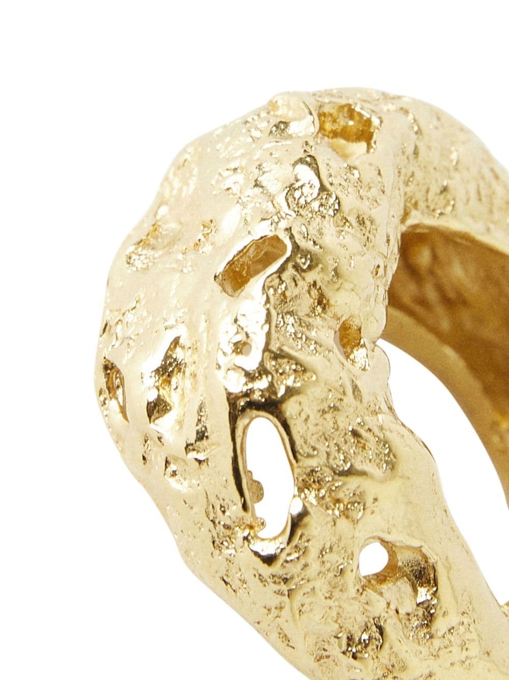 Shop Paola Sighinolfi Galia Hammered Ring In Gold