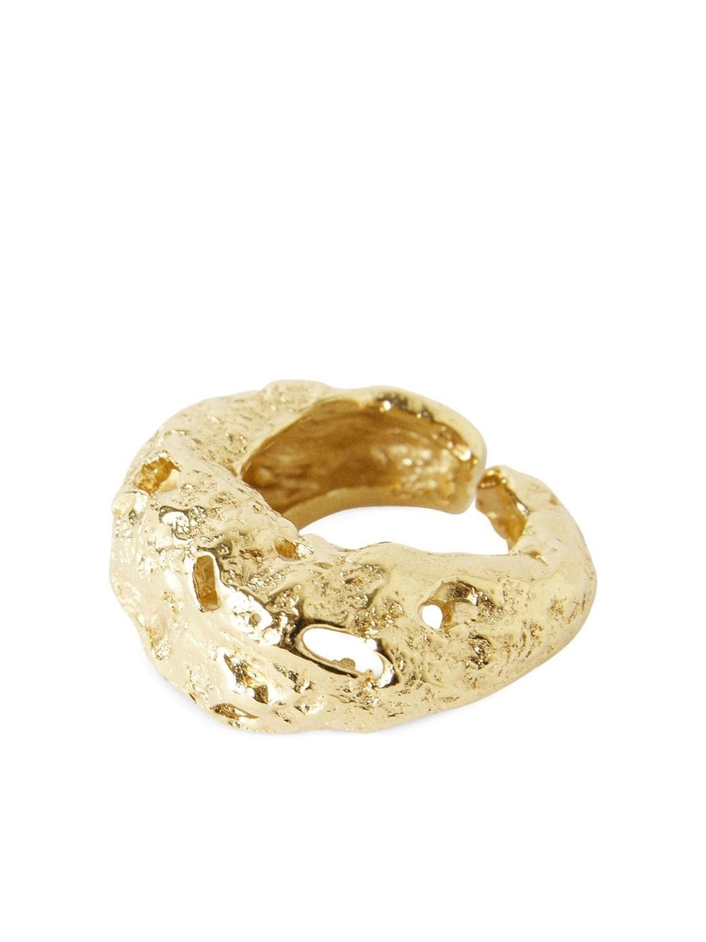 Shop Paola Sighinolfi Galia Hammered Ring In Gold