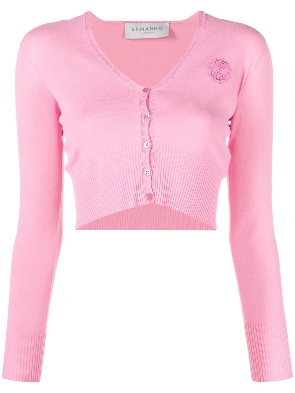 

ERMANNO FIRENZE cropped button-up cardigan - Pink