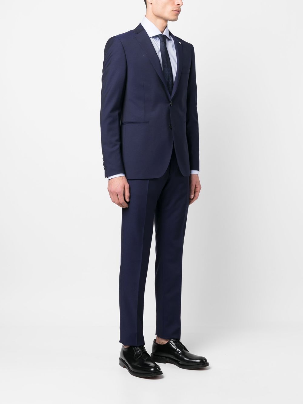 Shop Tagliatore Single-breasted Suit In Blue