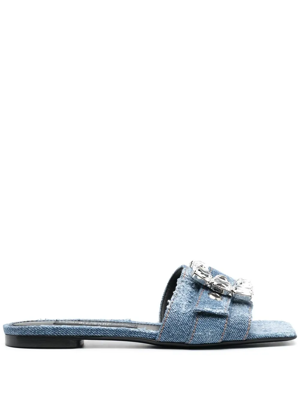 

Dolce & Gabbana sandalias de mezclilla con efecto envejecido - Azul