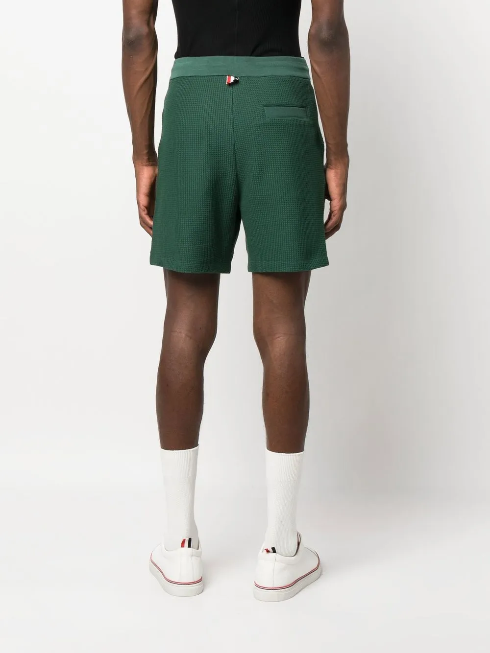 Thom Browne waffle-effect Drawstring Shorts | Green | FARFETCH