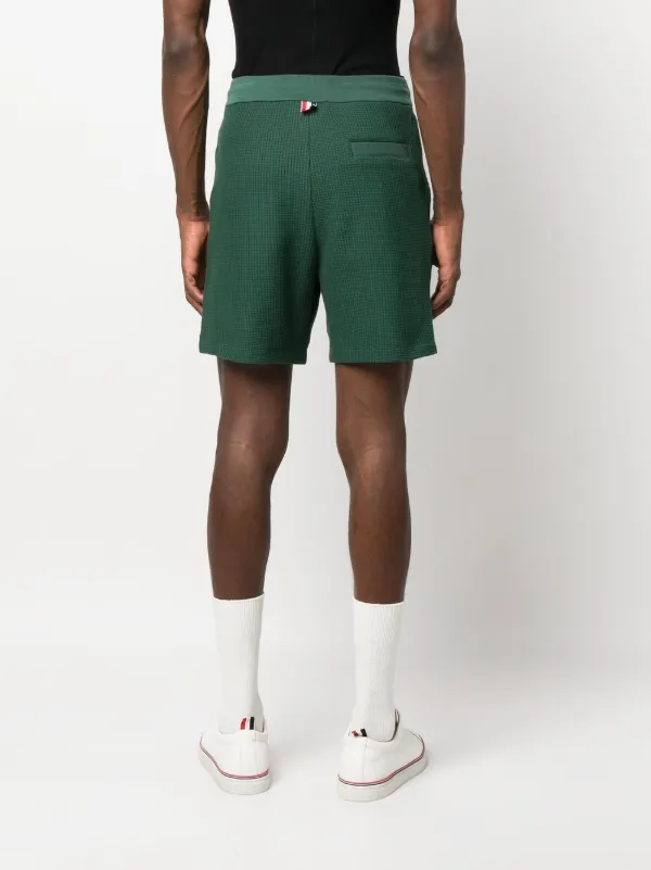 Thom Browne waffle-effect Drawstring Shorts | Green | FARFETCH