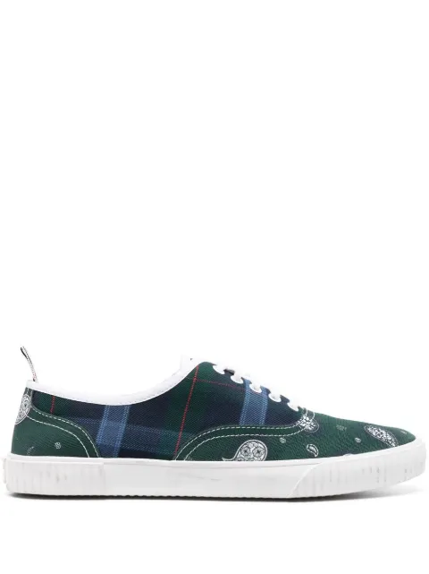 Thom Browne Heritage mix-print cotton sneakers