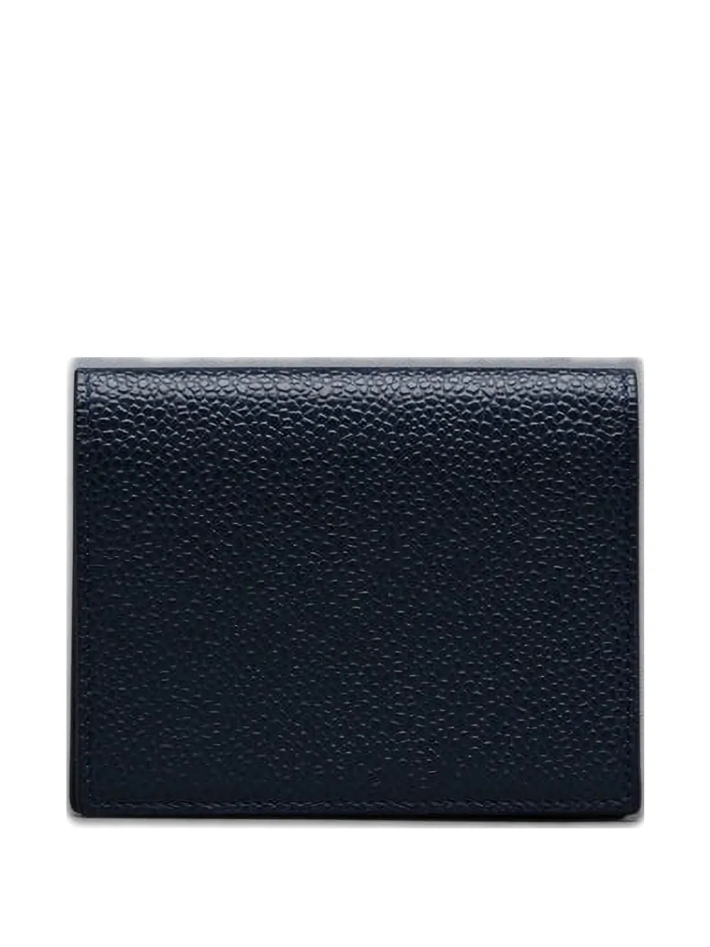 Thom Browne Double Card Holder In Pebble Grain Leather Accessories In Blue