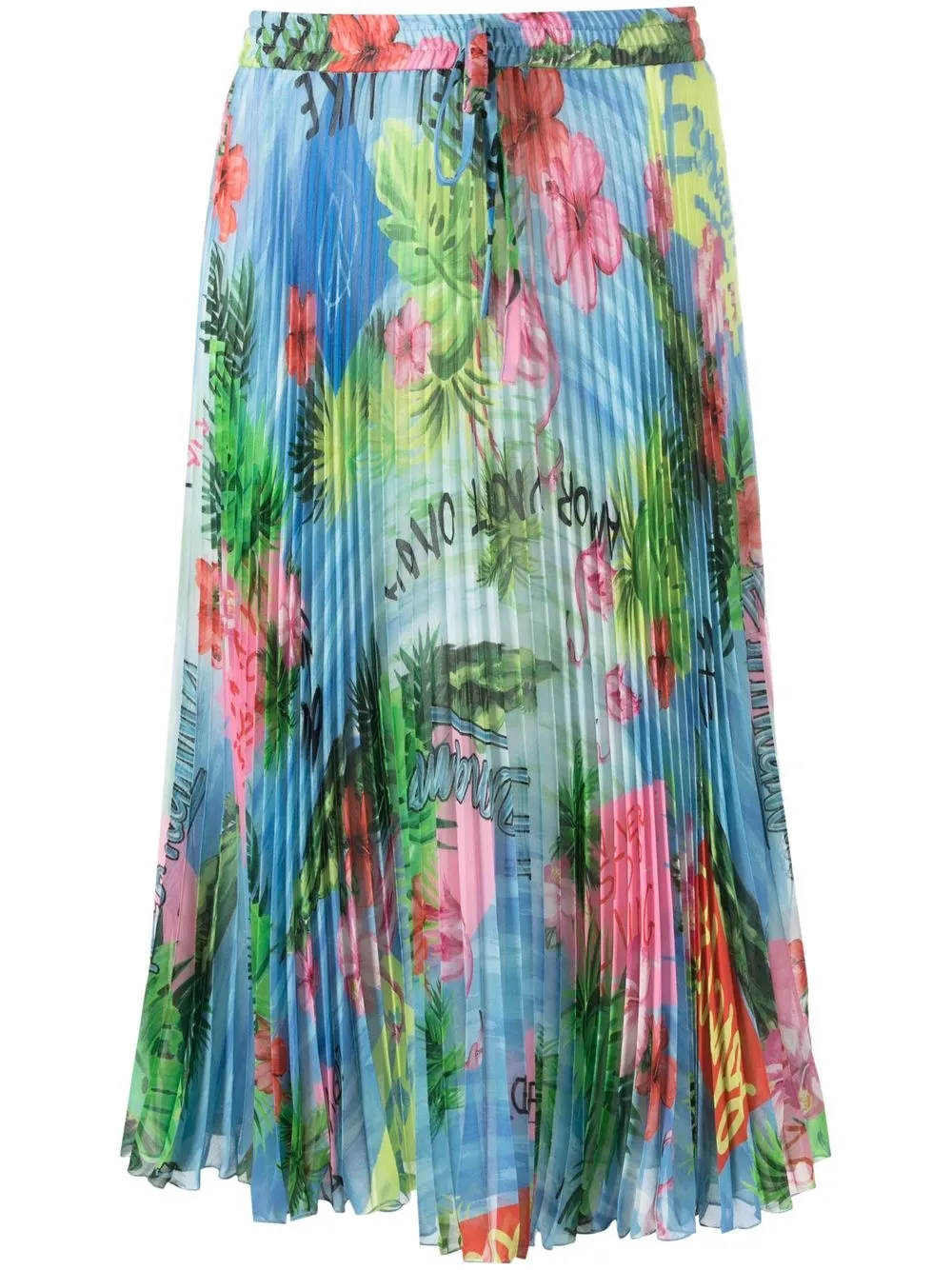 

ERMANNO FIRENZE all-over print pleated skirt - Blue