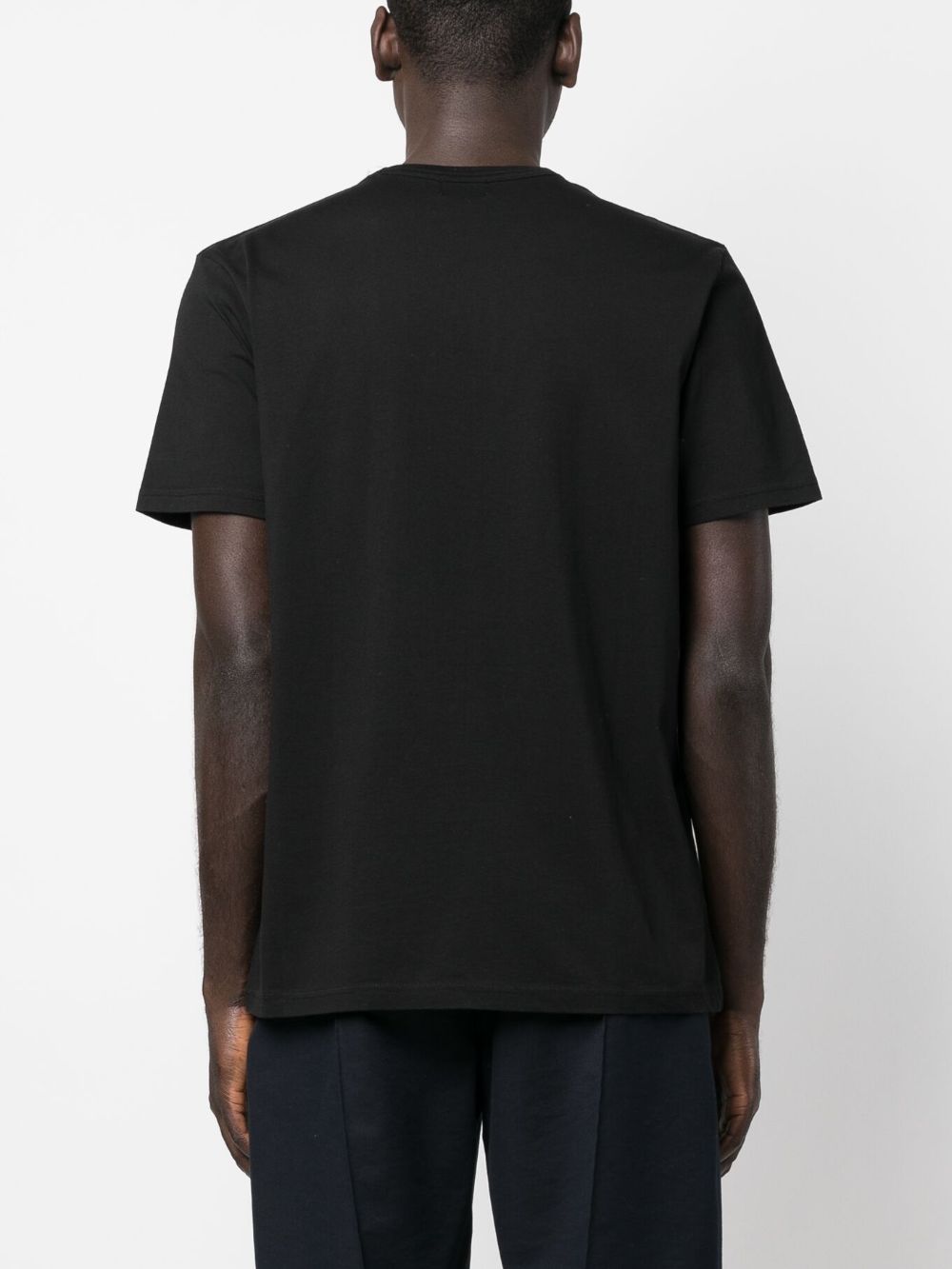 Shop Woolrich Logo-embroidered Short-sleeve Cotton T-shirt In Schwarz