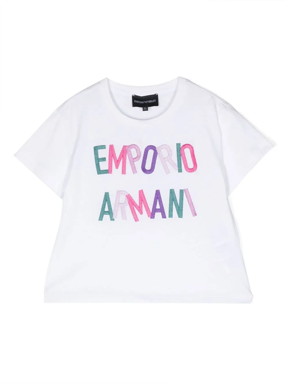 

Emporio Armani Kids playera con parche del logo - Blanco