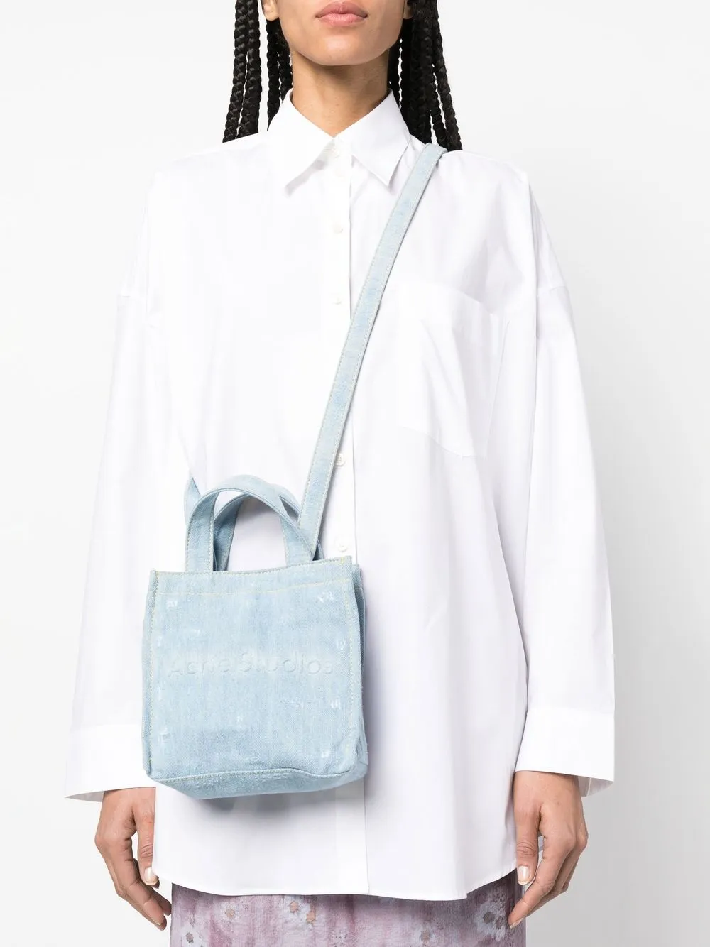 Acne Studios Mini Denim Tote Bag Farfetch