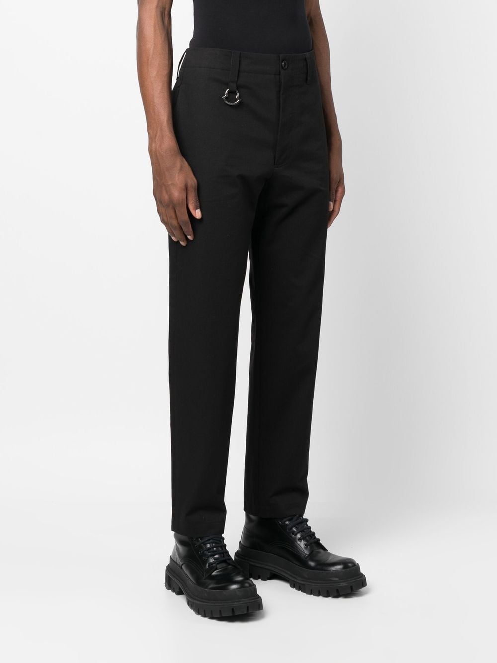 Shop Moncler Straight-leg Trousers In 黑色
