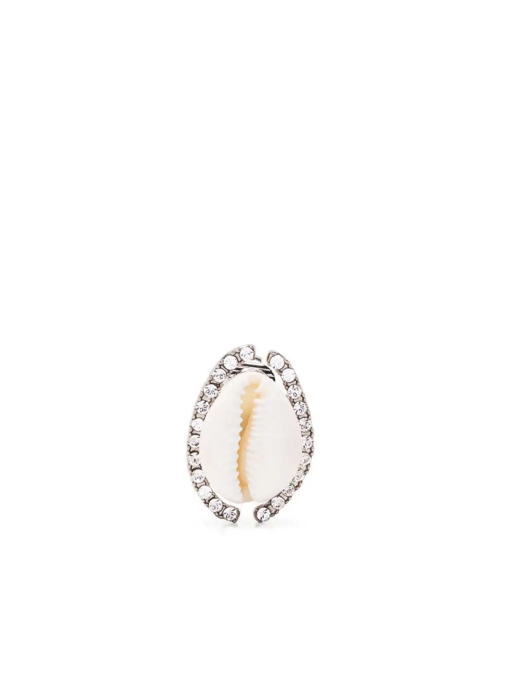 Dsquared2 Crystal-embellished Shell Earring In Silver