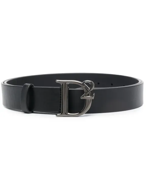DSQUARED2 ceinture en cuir à boucle logo