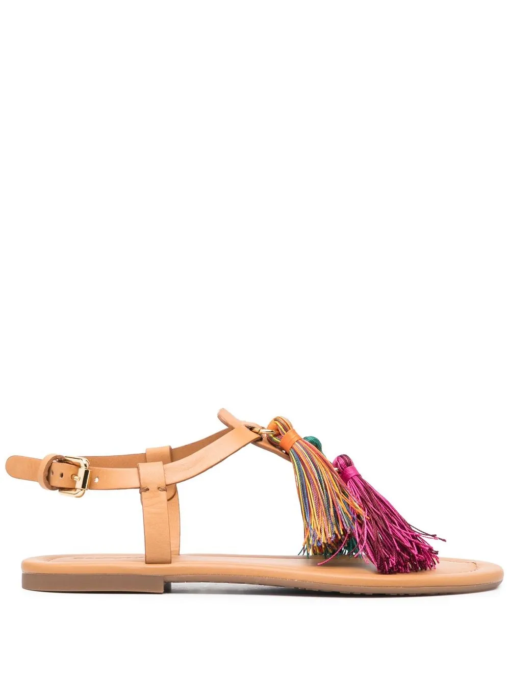 

See by Chloé tassle flat sandals - Brown