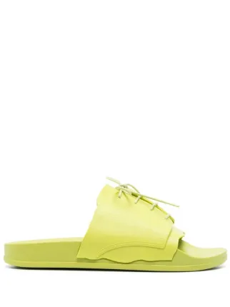 [新品]maison margiela POOL SLIDE ラバーサンダル 緑 Maison Margiela lace-up Pool Slides | Green | FARFETCH