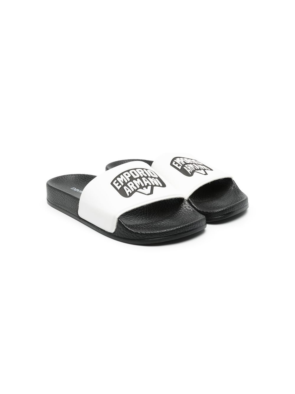 Emporio Armani Kids' Logo-print Strap Sandals In White | ModeSens