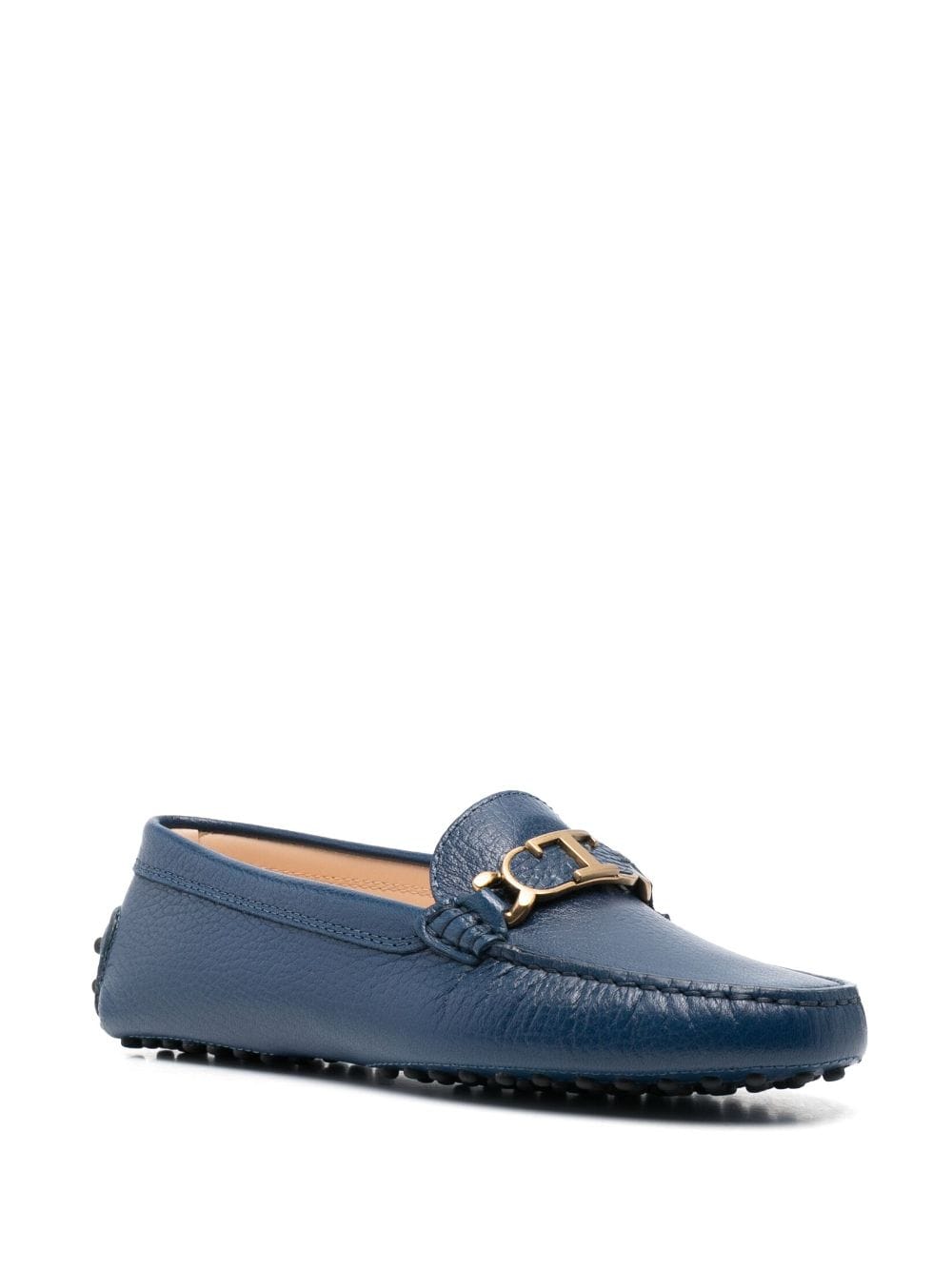 Shop Tod's Gommino Leather Driving Shoes In Blau