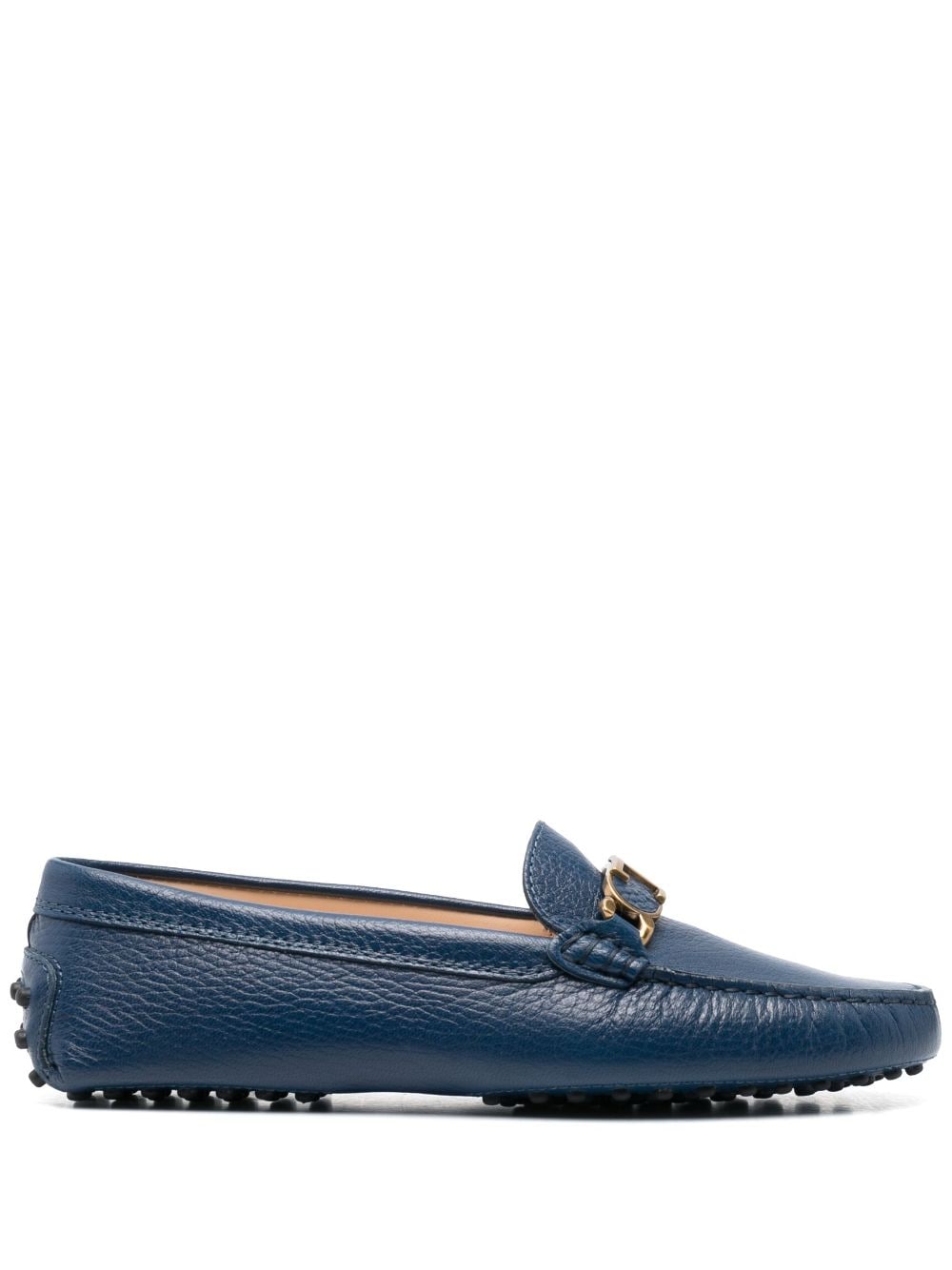 Shop Tod's Gommino Leather Driving Shoes In Blau