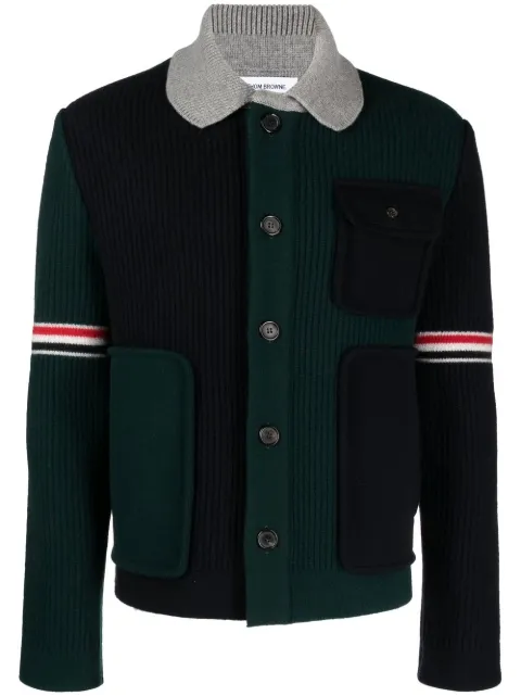 Thom Browne patchwork wool cardigan