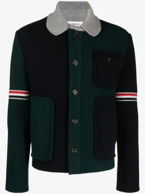 Thom Browne patchwork wool cardigan