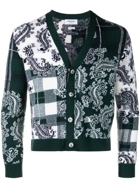 Thom Browne patterned jacquard cardigan