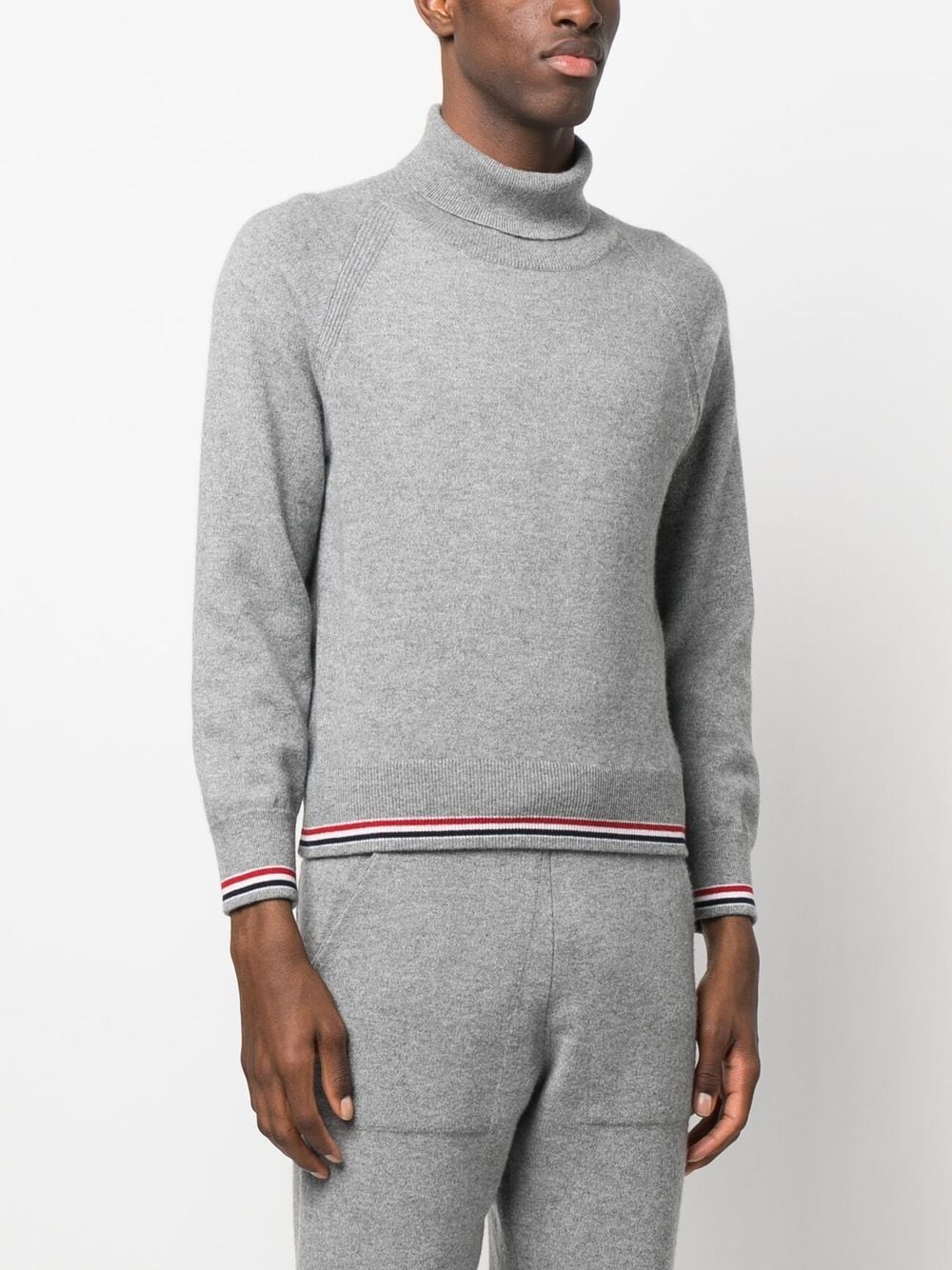 Shop Thom Browne Cashmere Turtle-neck Sweater In Grey