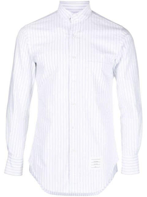 Thom Browne pinstripe-pattern long-sleeve shirt