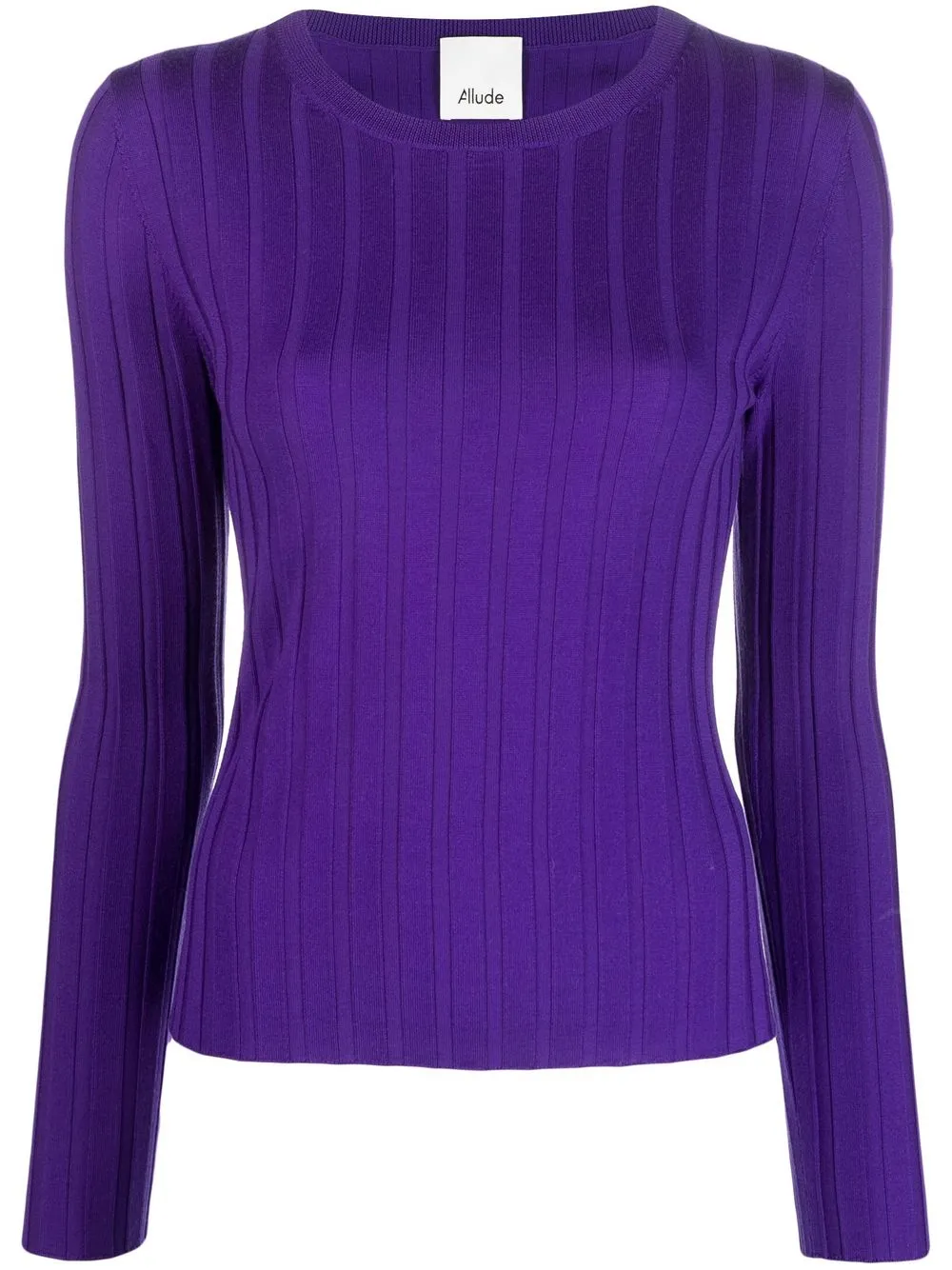 

Allude ribbed virgin wool fitted jumper - Purple