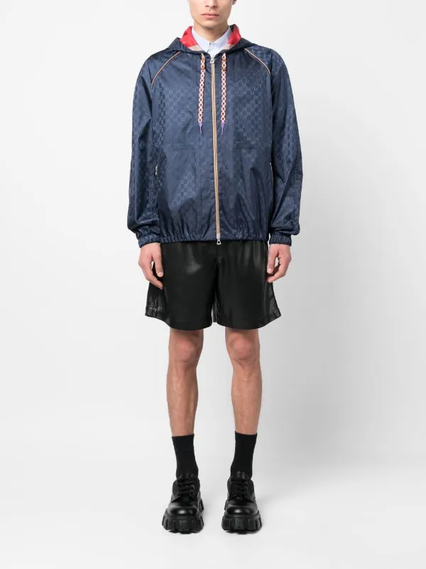 Gucci GG Supreme-jacquard Hooded Jacket | Blue | FARFETCH Gucci GG Supreme-jacquard Hooded Jacket | Blue | FARFETCH