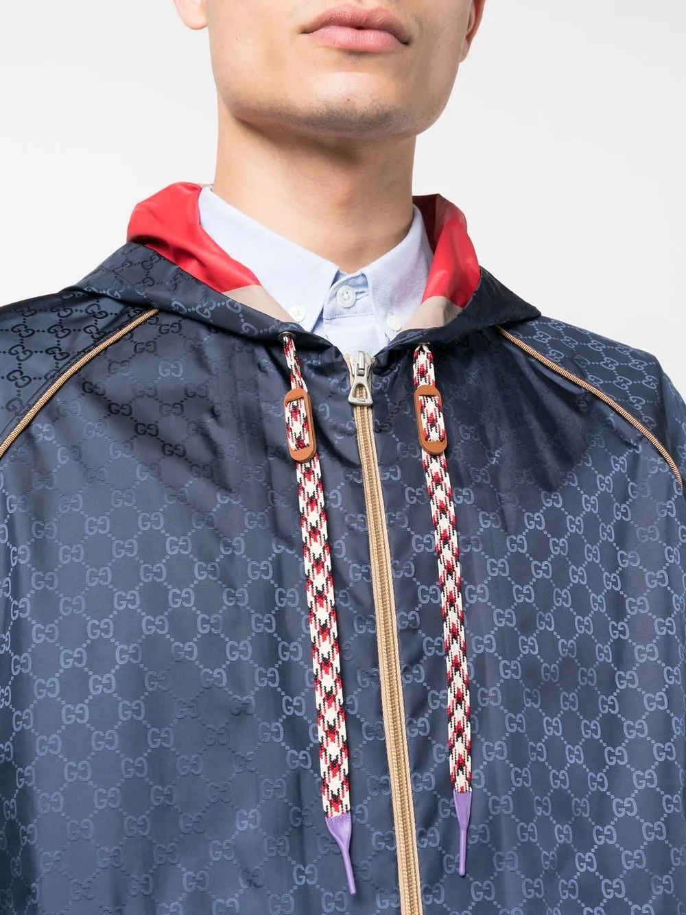GG Supreme-jacquard hooded jacket