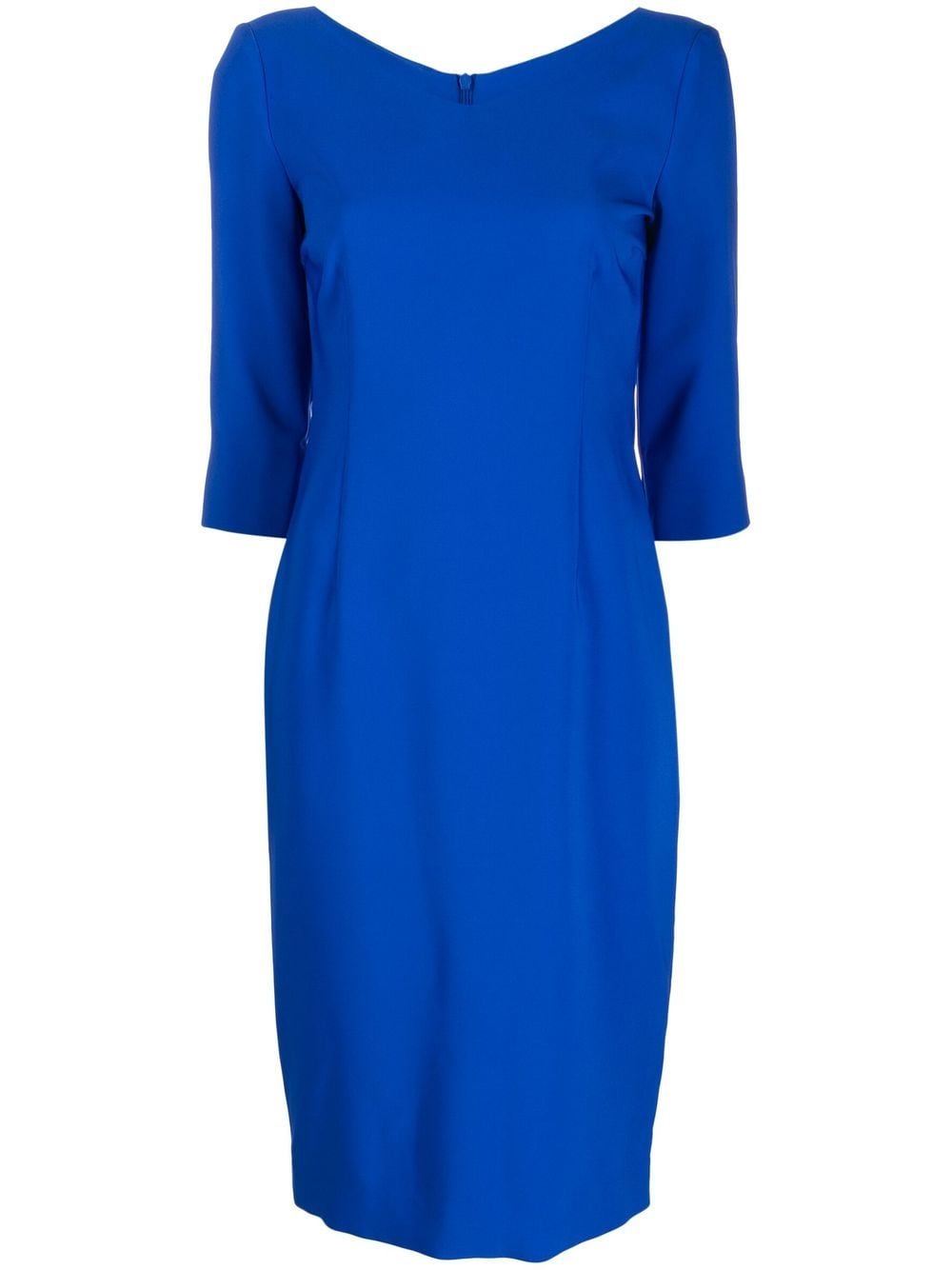 D.exterior Half-sleeve Dress In Blue