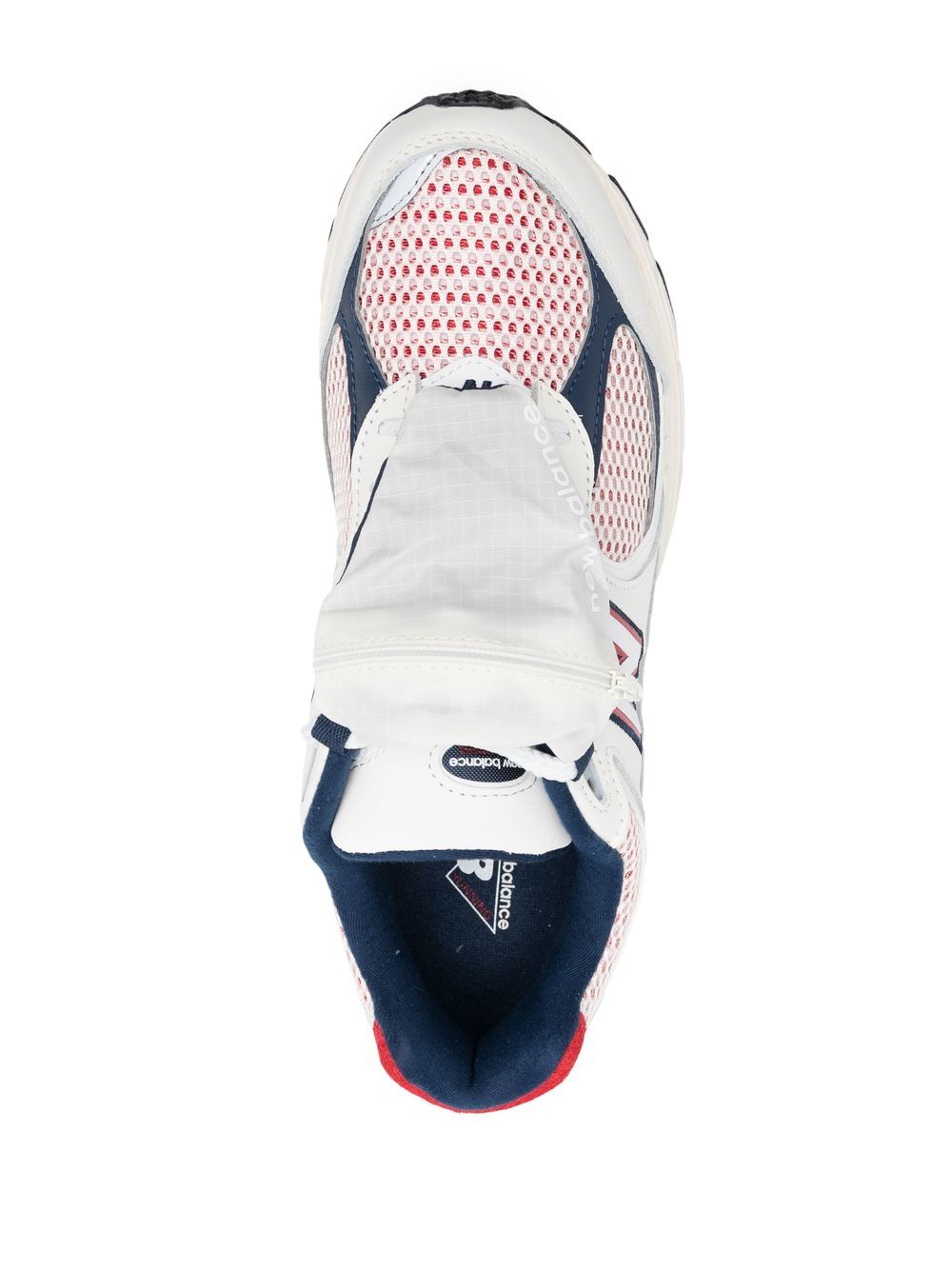 Shop New Balance Pouch-detail Lace-up Sneakers In White