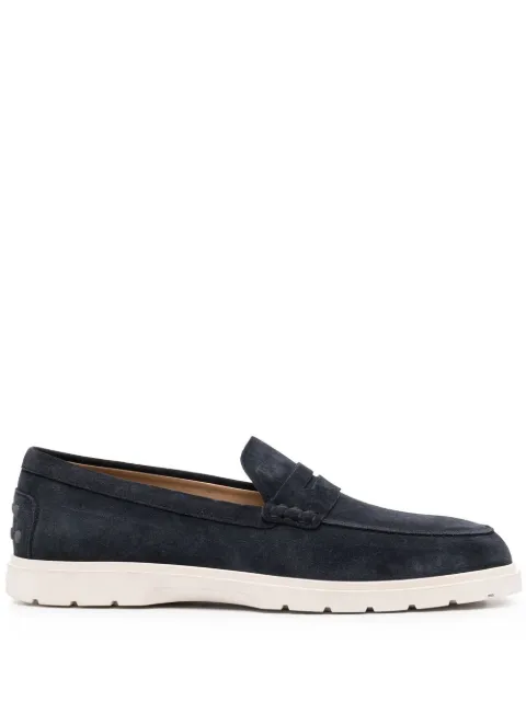 Tod's suede penny loafers