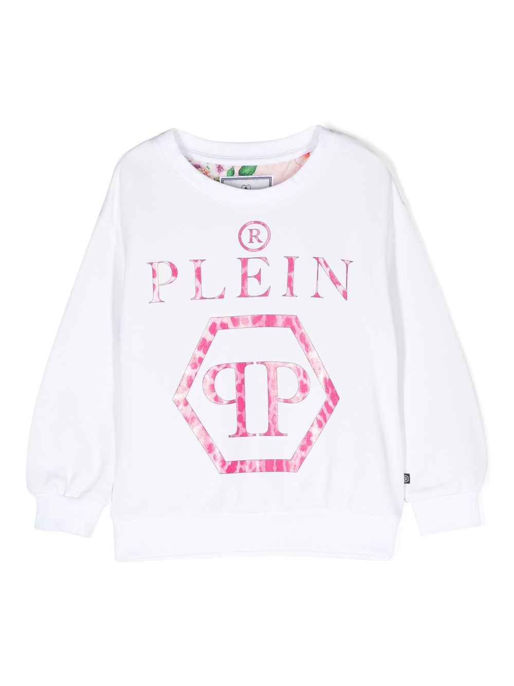 Philipp Plein Junior logo-print long-sleeved sweatshirt - White