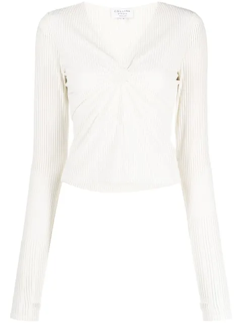 Collina Strada cut-out detailing v-neck top