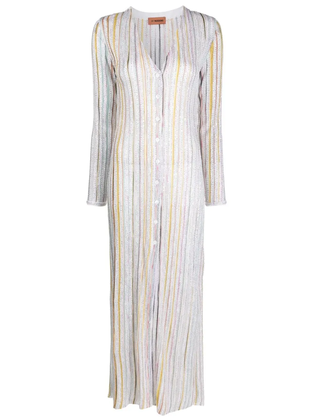 

Missoni V-neck long-sleeve maxi shirt - White