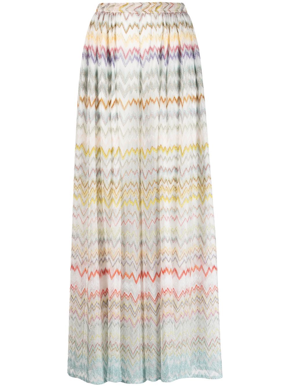 

Missoni zig-zag pattern maxi skirt - White