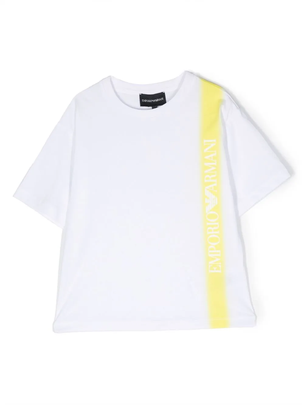 

Emporio Armani Kids logo side-striped T-shirt - White