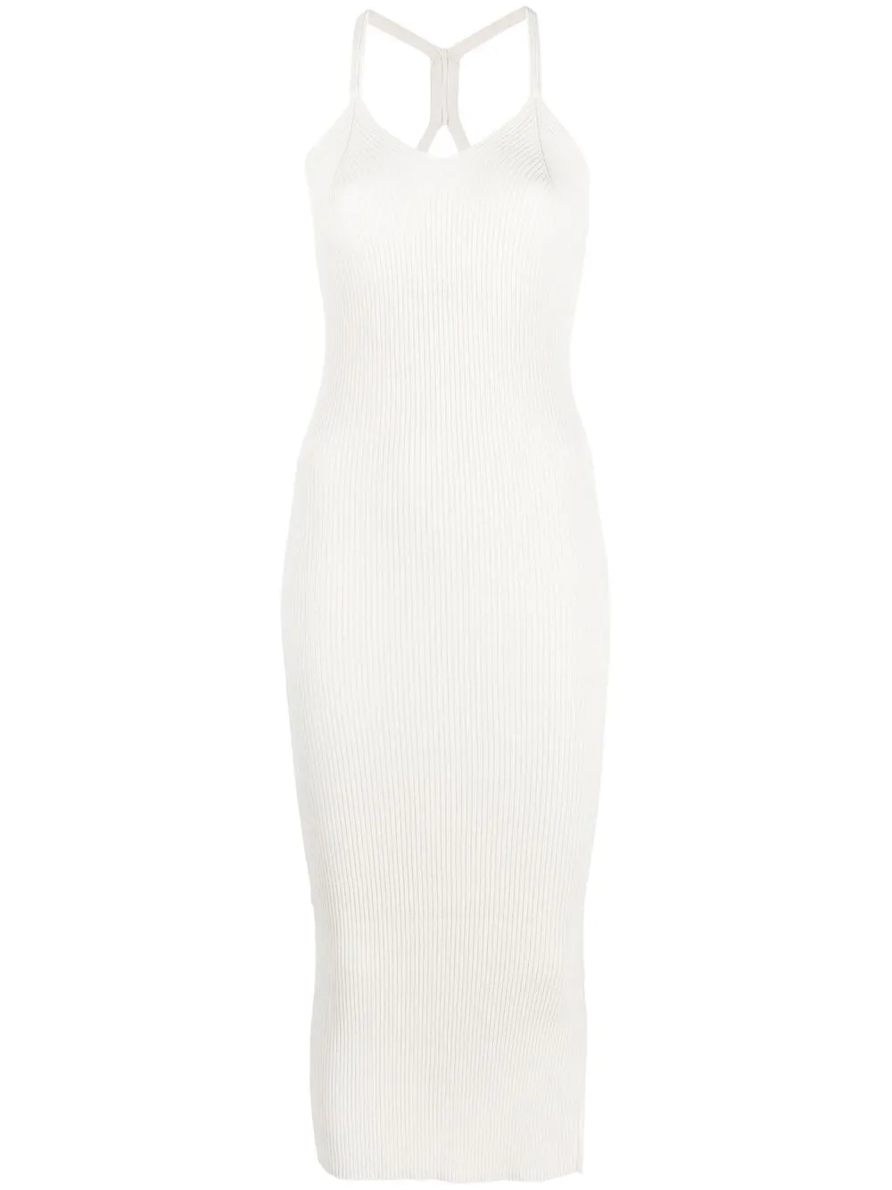 

Calvin Klein back crossover-strap knitted dress - Neutrals