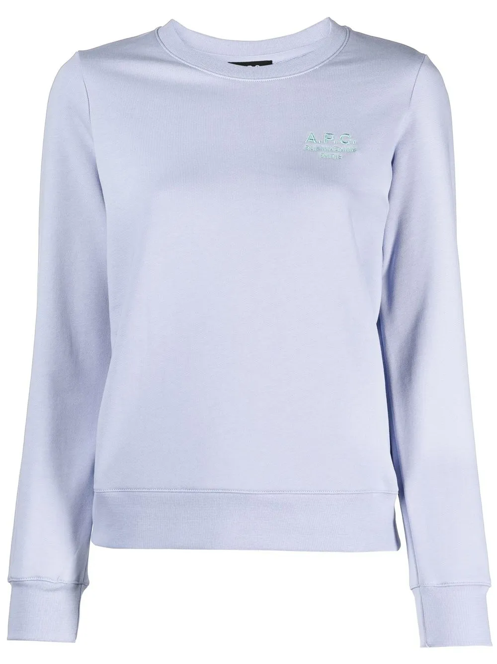 A.P.C. logo-print long-sleeve sweatshirt - Purple