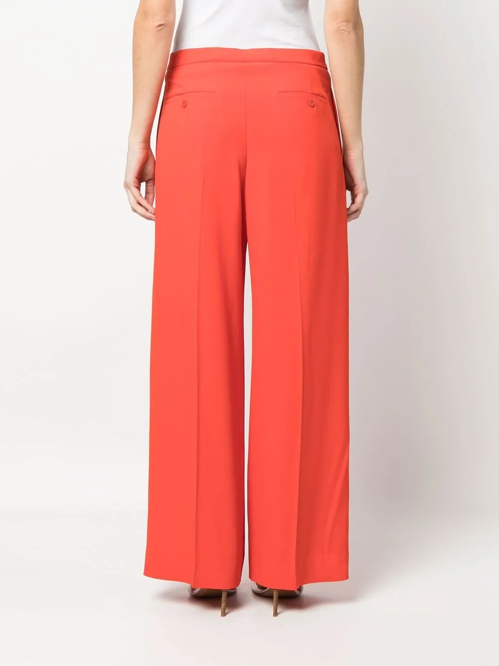 Shop Aspesi Tailored Wide-leg Trousers In Rot