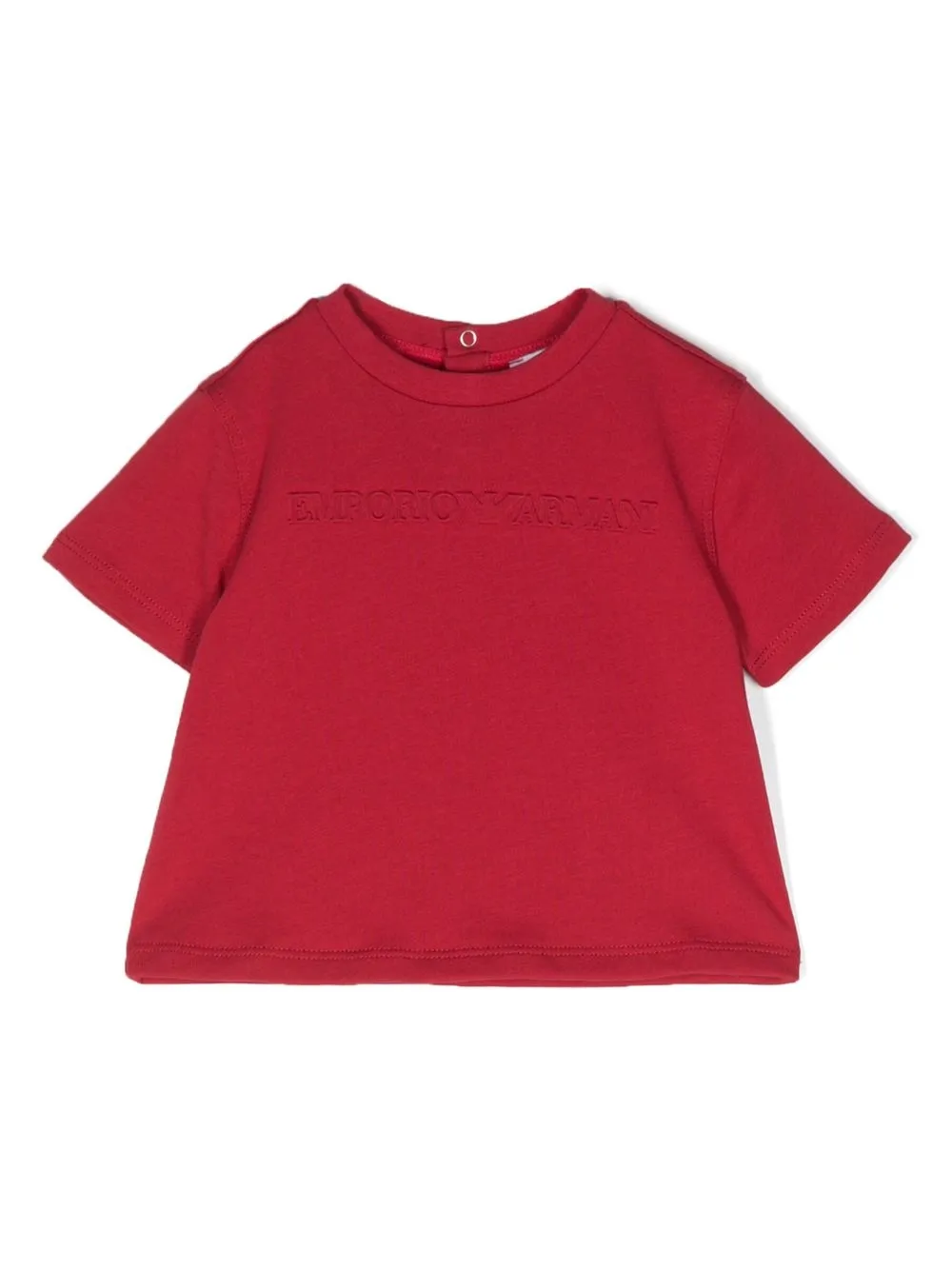 

Emporio Armani Kids playera con logo bordado - Rojo