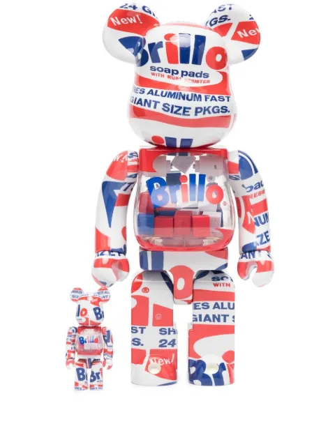 MEDICOM TOY x Andy Warhol Brillo BE@RBRICK 100% and 400% figure set
