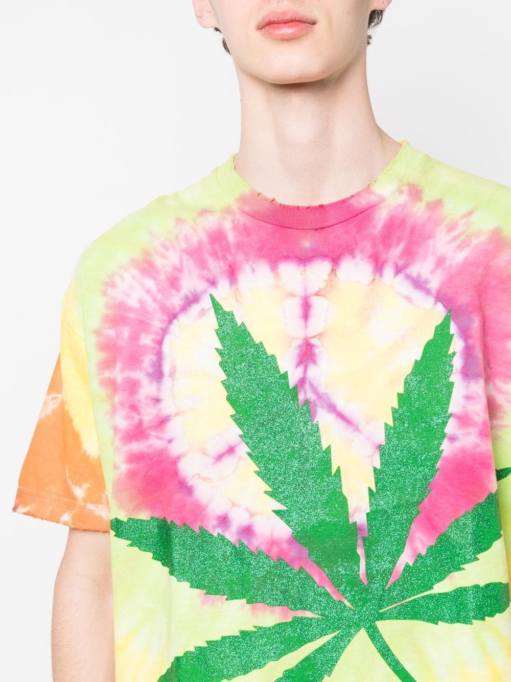 Shop Gallery Dept. Tie-dye Print T-shirt In Yellow