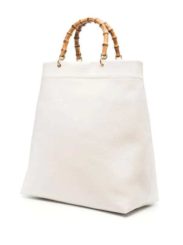 Jil Sander bamboo handle Tote Bag Farfetch