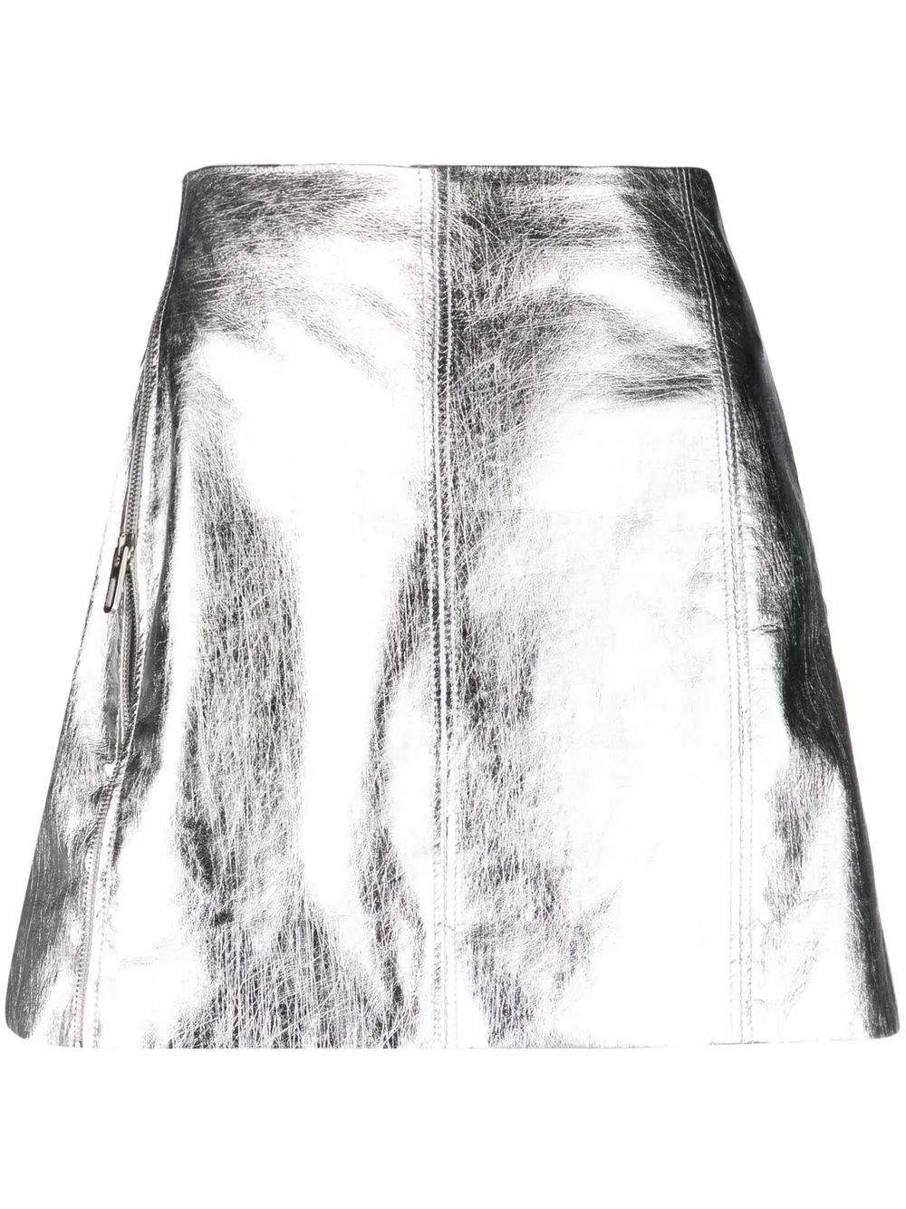 

Drome metallic-effect short skirt - Silver