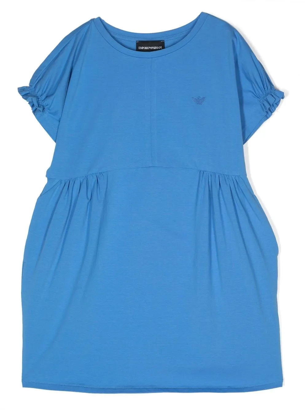 

Emporio Armani Kids vestido con logo bordado - Azul